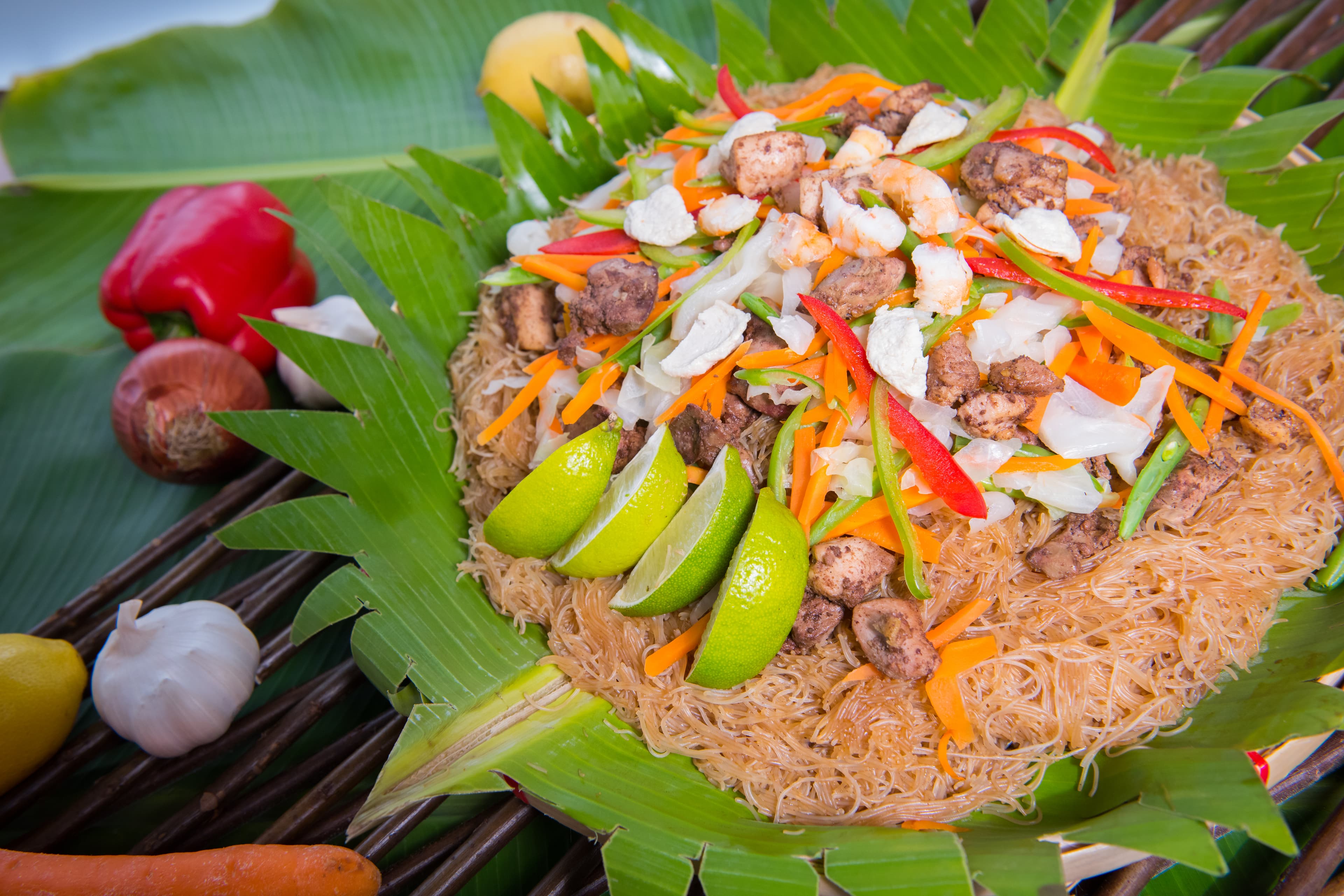 Traditional Pancit Bihon Guisado sa Bilao